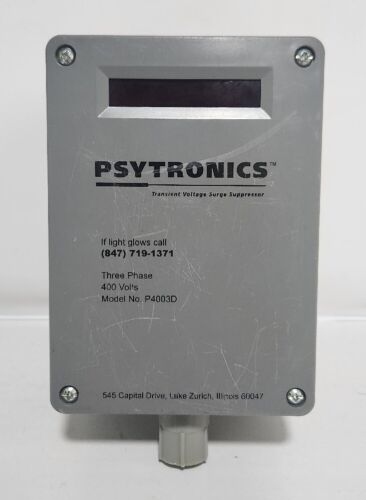 Psytronics P4003D 3-Phase 400V Transient Voltage Surge Suppressor (Broke... - $76.00