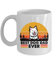 Best White Finnish Lapphund  Dog Dad Ever Coffee Mug 11oz Retro Cup Dogs Lover - £11.84 GBP+