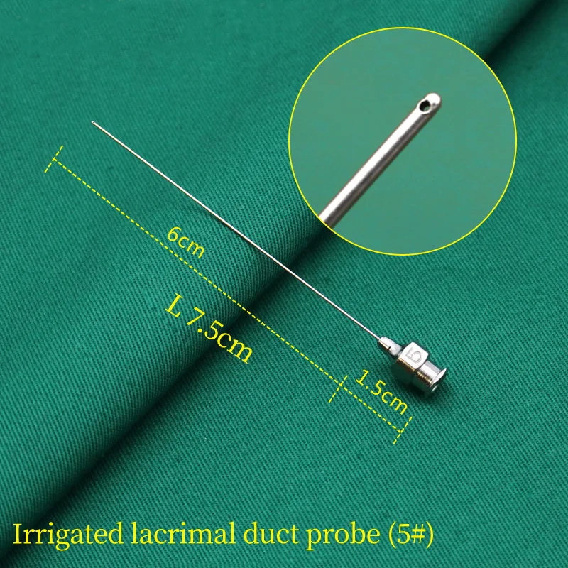 Ble ended lacrimal passage probe with hole flushing stainless steel probe plugging tool thumb200