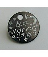 MIDNIGHT CAT DOG PUPPY ID TAG WITH NAME MOON &amp; STARS &amp; PERSONALISED ON R... - $374.40 MXN
