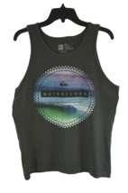 Quiksilver Mens Medium Grey Ocean Waves Tank Top Shirt - $12.07