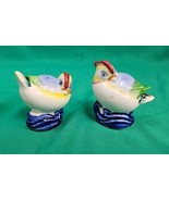 Vintage Quail Birds Salt &amp; Pepper Shakers Ceramic Hand Painted 2.5&quot; Tall... - $17.38 CAD