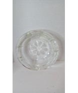 Vintage glass ashtray large 8.5 inches cut glass cigarette cigar ashtray - $12.86