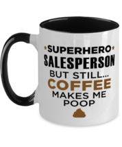 Salesperson Funny Mug - 11 oz Two Tone Black Coffee Cup For Friends Office  - £11.94 GBP