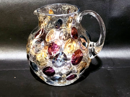 Vintage Mcm Nemo Collection Borske Sklo Czech Bohemian Art Glass 2 Quart Pitcher - £51.22 GBP