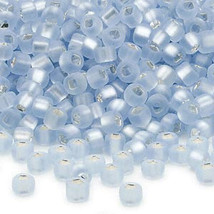Matsuno 6/0, Matte SL Pale Blue, Square Hole Seed Bead, 50g glass beads ... - £5.29 GBP