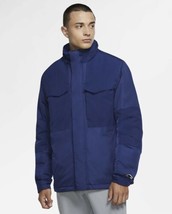 Nike Repel Synthetic Fill Thermal Insulation Men Blue Hooded Jacket S CV... - £62.49 GBP