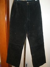 Women&#39;s Travelsmith Black Leather Pants Fully Lined Sz 10 Euc! - £79.80 GBP