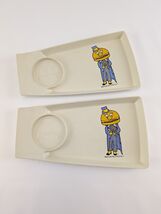 Lot 2 McDonalds Mayor McCheese TV Tray Plates 1998 Simon Marketing Vinta... - $23.93