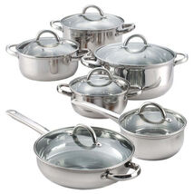 Premium 12 Piece Cool Touch Stainless Steel Cookware Set For All Cooktops - €131,92 EUR