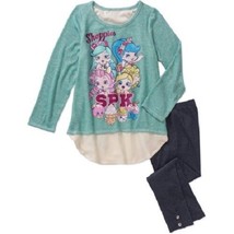 Shopkins  Girls 2 piece Long Sleeve  Shirt Outfits  Sizes-4-5 or 6-6X NWT - £9.34 GBP