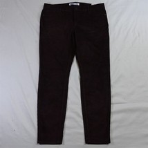 NEW Old Navy 14 Maroon Red Corduroy Rockstar Mid Rise Super Skinny Cords Pants - £14.09 GBP