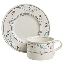 Mikasa Annette Flat Cup & Saucer Set - £14.73 GBP