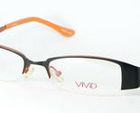 Neu ViViD 353 M.Schwarz/Orange Brille Halbe Felge Metall Rahmen 49-18mm - $56.86