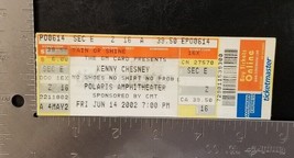 KENNY CHESNEY - NO SHOES NO SHIRT TOUR JUNE 14, 2002 UNUSED WHOLE CONCER... - $15.00