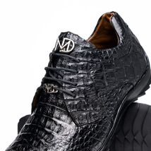 genuine caiman crocodile fashion sneaker Shoes Kratos Black image 2