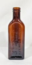 Father John&#39;s Medicine Bottle Brown Glass Vtg Rx Pharmacy Medicinal USA Lowell - £12.46 GBP