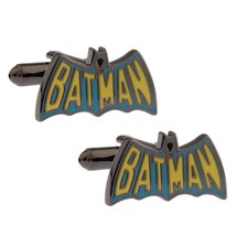 Batman Cufflinks Vintage Cape Design Comic Superhero Gray Gift Bag Wedding Groom - £9.39 GBP