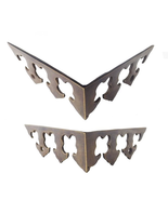 Set of Brass Decorative Corner Brace Bracket, Corner Protector &amp; Guard D... - $61.54 CAD+