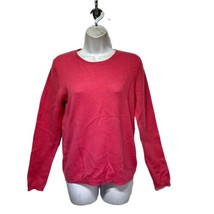 tahari pure luxe cashmere pink long sleeve pullover sweater Womens Size M - $34.64
