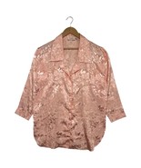 Vintage Victorias Secret Nightshirt Womens Small P Pink Satin Pajama Gol... - $55.56 CAD