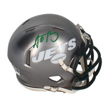 Aaron Rodgers Autographed New York Jets Flash Mini Speed Helmet Fanatics - £473.86 GBP