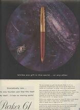 Parker 61 Pen Magazine Ad 1957 Fountain Pen That Fills Itself - $17.82