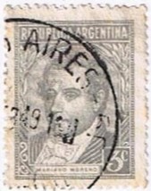 Stamps Argentina 3c Mariana Moreno - $0.71