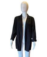 Chico's Blazer Soft Summer Linen Solid Black Large NEW - $24.75