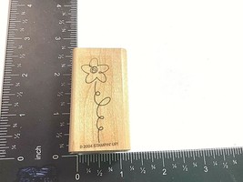 Rubber Stamp Sketch Daisy Flower Swirly Loopy Stem 2004 Stampin Up Unused Wood - $2.96