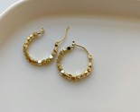 Olor metal ball hoop earrings korean style hollow out statement earrings for women thumb155 crop