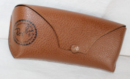 Ray-Ban - Sunglass Case - Brown Faux Leather w/ Black Logo Black Liner - EUC - £6.73 GBP