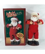 Vintage Jingle Bell Rock Animated Santa 1998 1st Ed 16&quot; Singing Dancing ... - $90.70