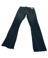 True Religion Joey Jeans Women 28x32 Flare Blue Denim Bootcut Bell Botto... - $128.63 CAD