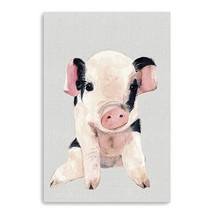 Cute Pink Piglet Unframed Print Wall Art - $4,445.21 MXN