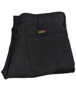 Black Wrangler Wrancher Made USA Dress Jeans Polyester 35x30 Mens Regula... - $64.35