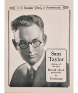 1925 Print Ad Silent Movie Director Sam Taylor First Harold Lloyd Produc... - £18.35 GBP