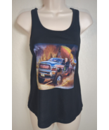 President Donald Trump Monster Truck Racer Back Tank Top Women Small - $4.99