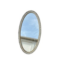 Vintage Oval White Framed Mirror Suitable for Bathroom, Dressing Table - £34.14 GBP