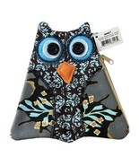 Ganz Quilted Canvas OWL Coin Purse Key Chain Handmade Key Hook GIFT NWT&#39;s - $4.93