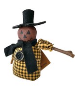Folk Art Pumpkin Figure Hearthside Collection Halloween Branch Arms Autu... - £13.22 GBP
