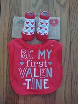 Be My First Valentine Bib And Socks Newborn - £22.78 GBP