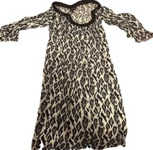 Nicole Miller S Shift Dress Snake Skin 3/4 Sleeve Stretch Studded Beaded... - $19.80