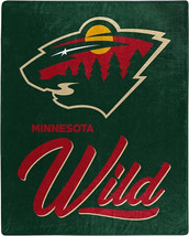 Minnesota Wild 50&quot; by 60&quot; Plush Raschel Signature Throw Blanket - NHL - £31.01 GBP