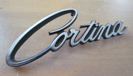 Ford Cortina Original Emblem Badge Metal Cursive Script Chrome - $29.99