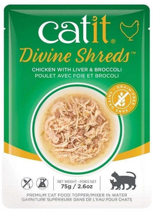 Primary image for Catit Divine Shreds Chicken Liver Broccoli Wet Cat Food