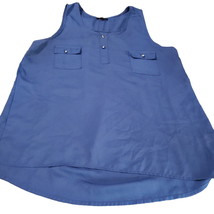 Love Blue Womens Tank Top Blue Size XL Polyester Pockets Side Of Shirt Was Fixed - £7.34 GBP