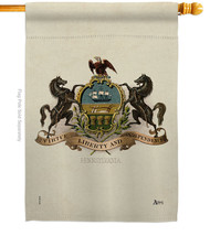 Coat Of Arms Pennsylvania House Flag States 28 X40 Double-Sided Banner - £29.48 GBP