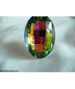 Crystal, oval, faceted, briolette, huge, big, large, drop pendants 65 x ... - £25.28 GBP