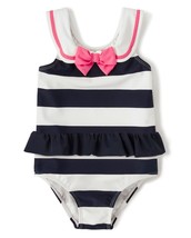 NWT Gymboree Girls Size 2T 3T 4T 5 Playful Poppies Navy Striped Swimsuit Hat NEW - £13.29 GBP+